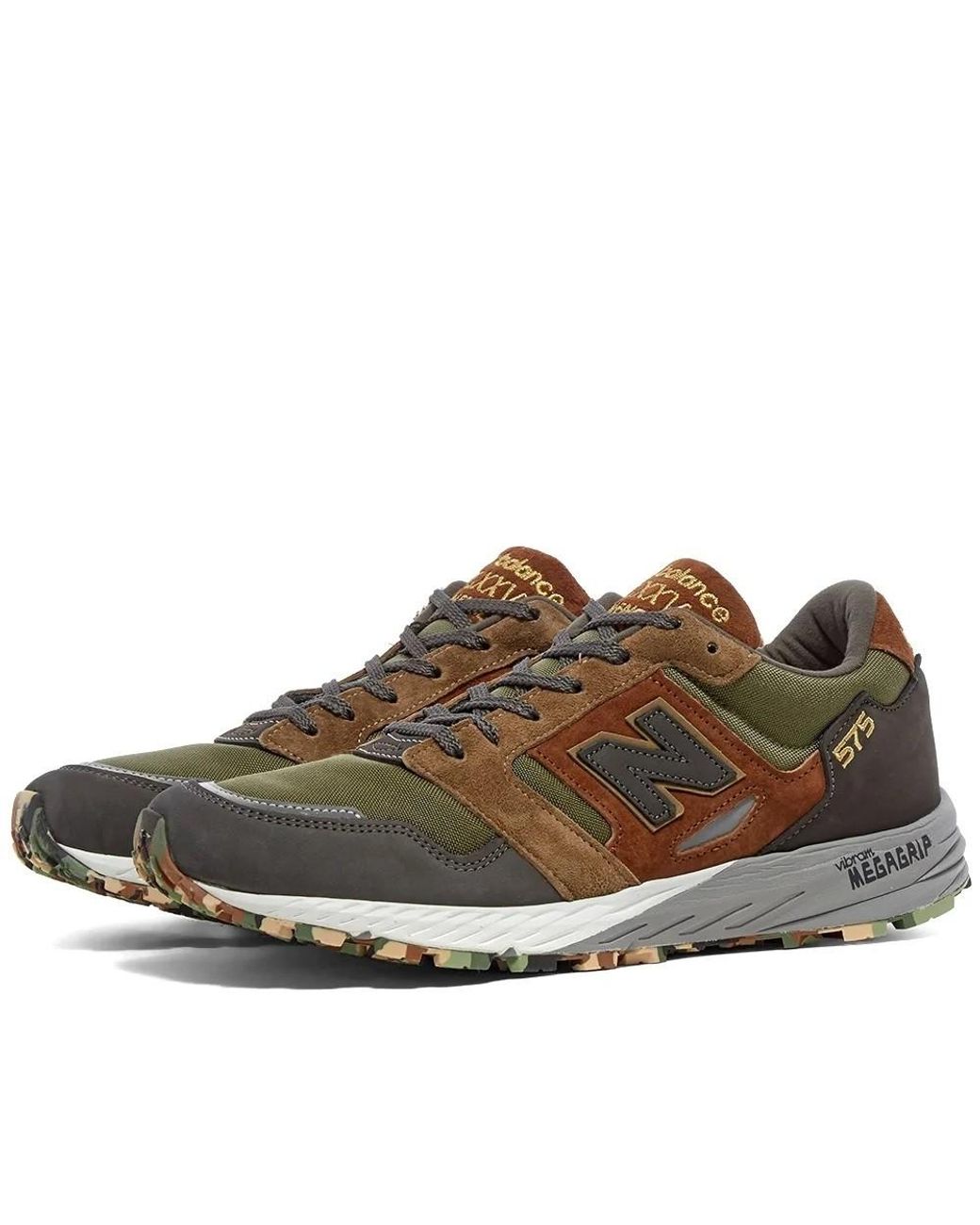 New Balance Brown And Olive Mtl575so Made In England Shoes for Men | Lyst