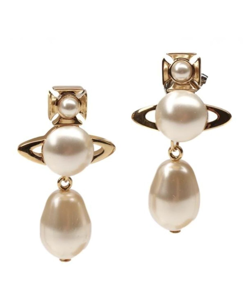 Vivienne Westwood Inass Earring Gold Creamrose in Metallic Lyst