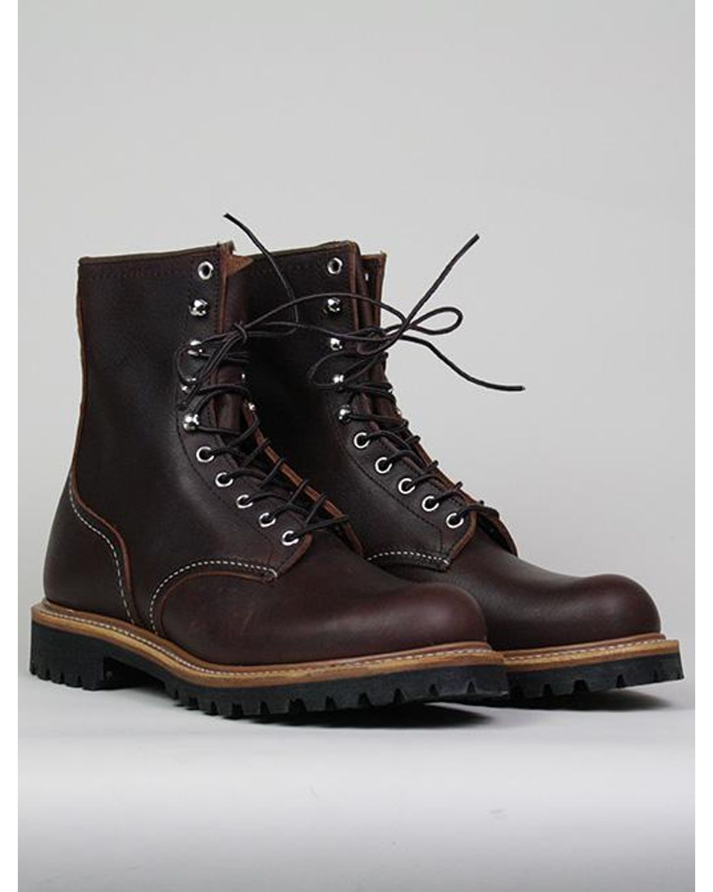 Red Wing Red Wing 4585 Logger Boot Briar Oil Silk in Black for Men | Lyst