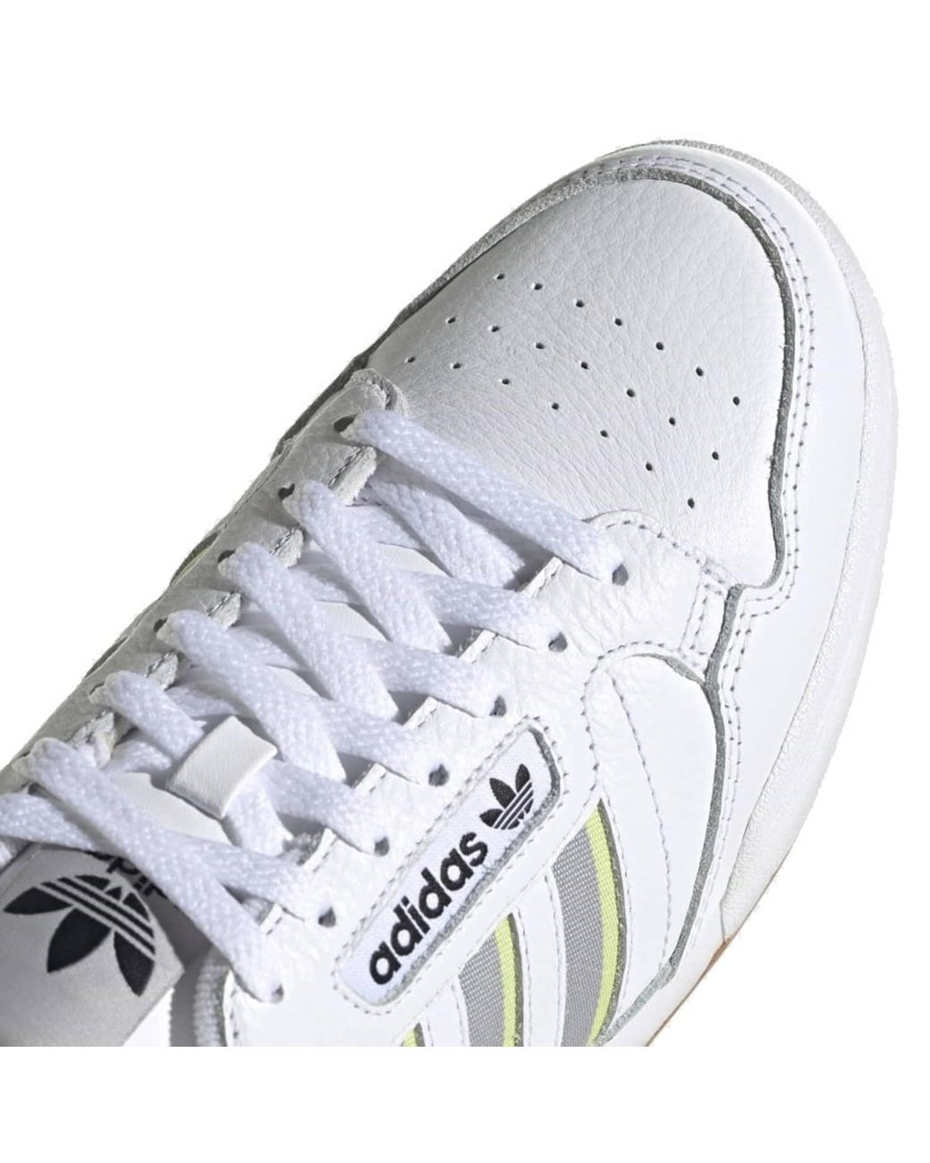 adidas Continental 80 Stripes White Grey Yellow for Men Lyst UK