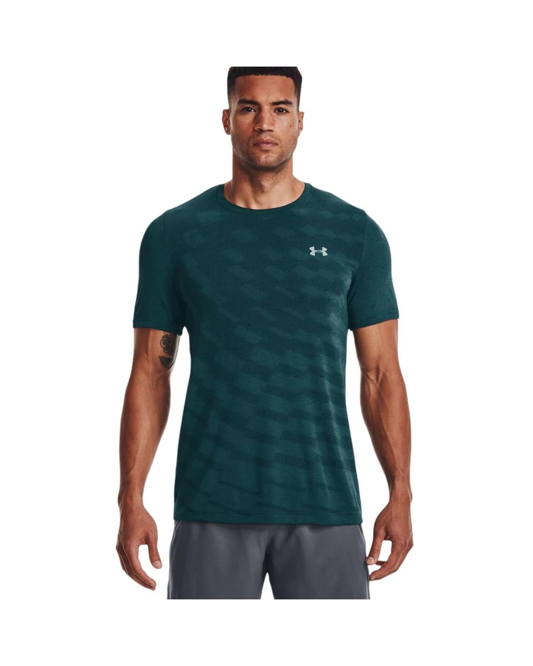 Under Armour T-shirt Seamless Radial Uomo Tourmaline Teal / Opal Green for  Men | Lyst