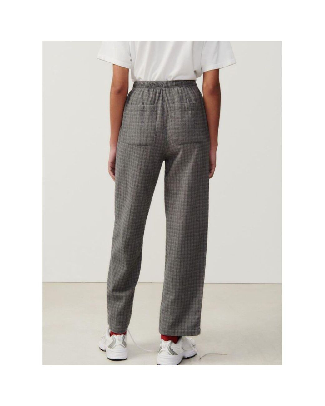 American Vintage Carreaux jogging Pants in Gray Lyst