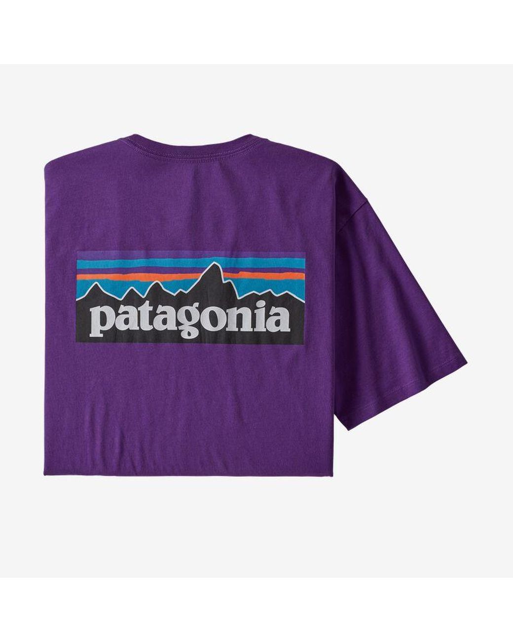 T-shirt bio violet pour homme avec logo P 6 Patagonia pour homme en coloris  Violet | Lyst