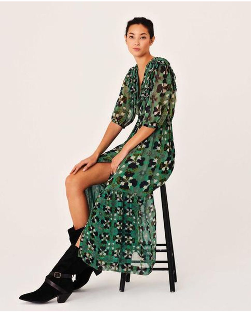 Robe verte Hooper Ba&sh en coloris Vert | Lyst