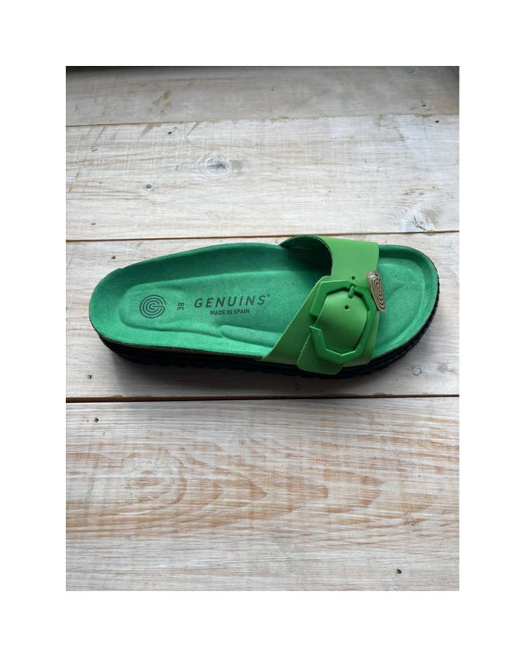 Genuins Gudi Leather Sandals in Green | Lyst