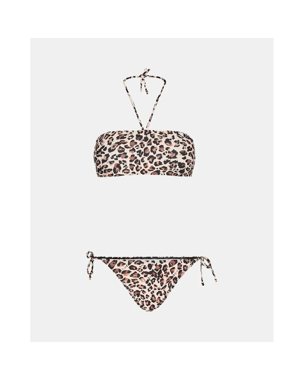 Sofie Schnoor Leopard Print Bikini in White | Lyst