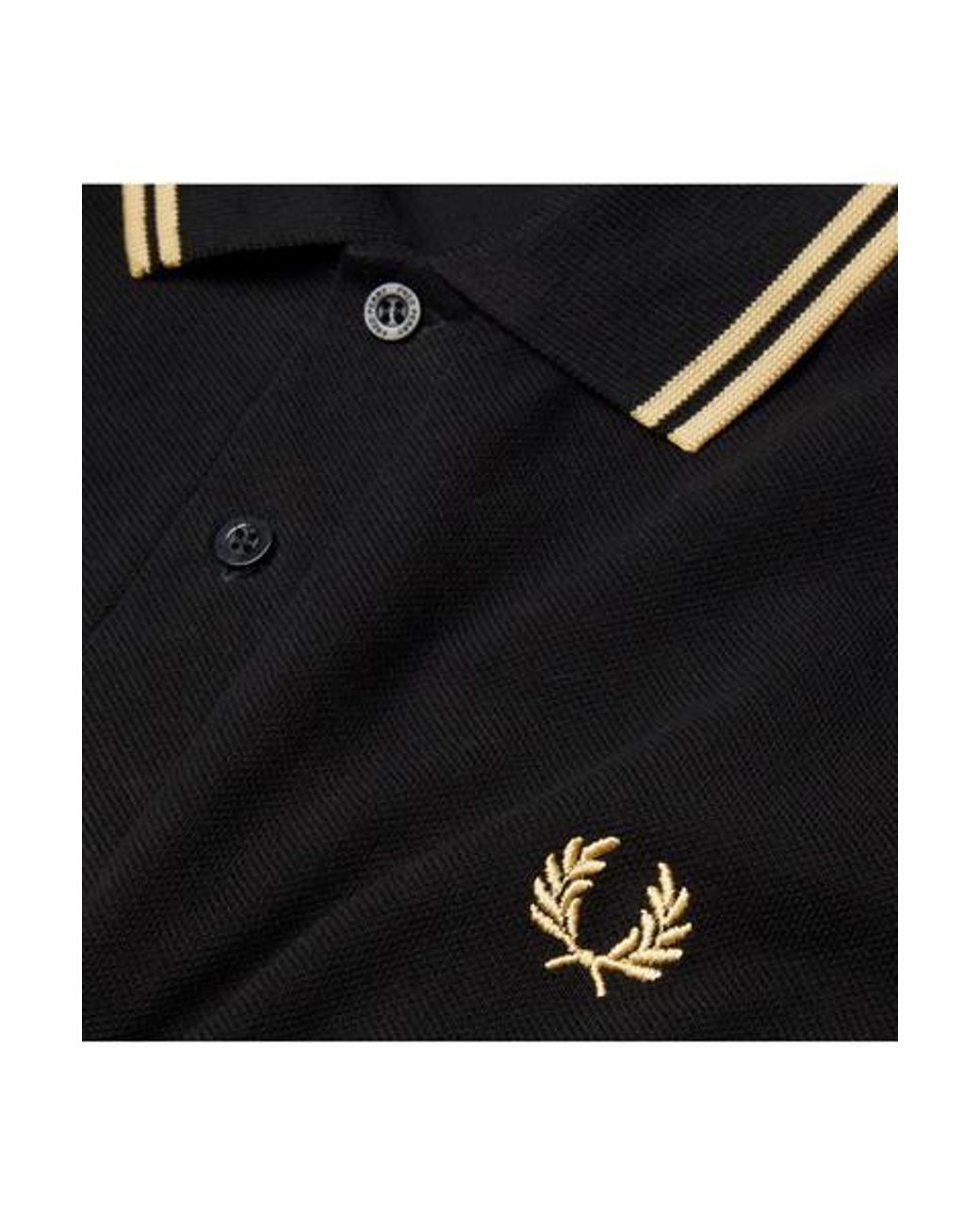 Fred Perry Cotton Black Champagne Twin Tipped M 12 Polo Shirt for Men -  Save 6% - Lyst