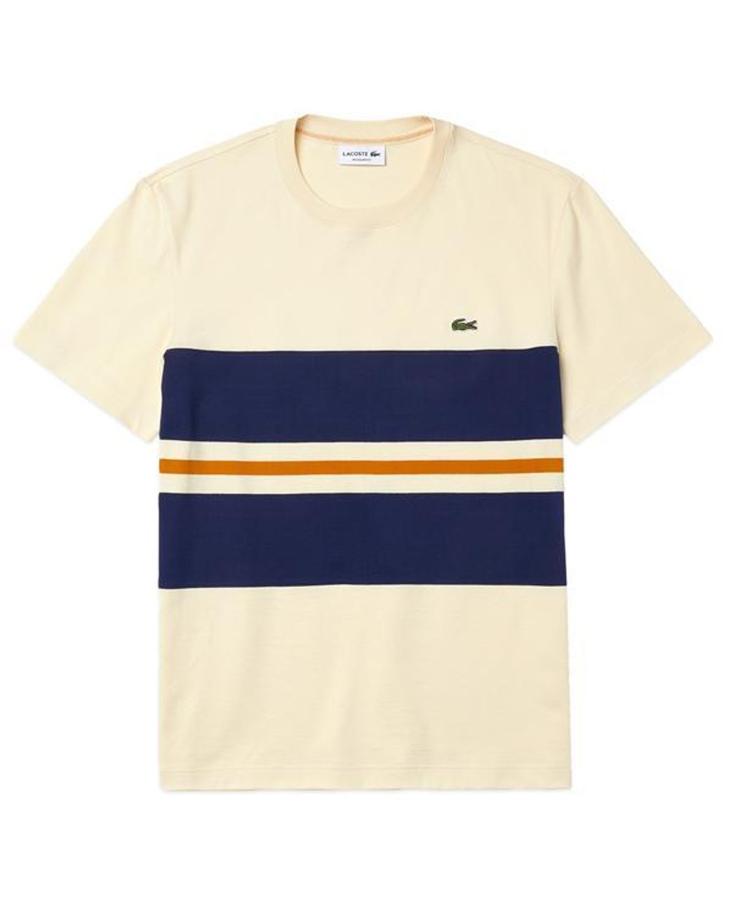 lacoste striped t shirt mens