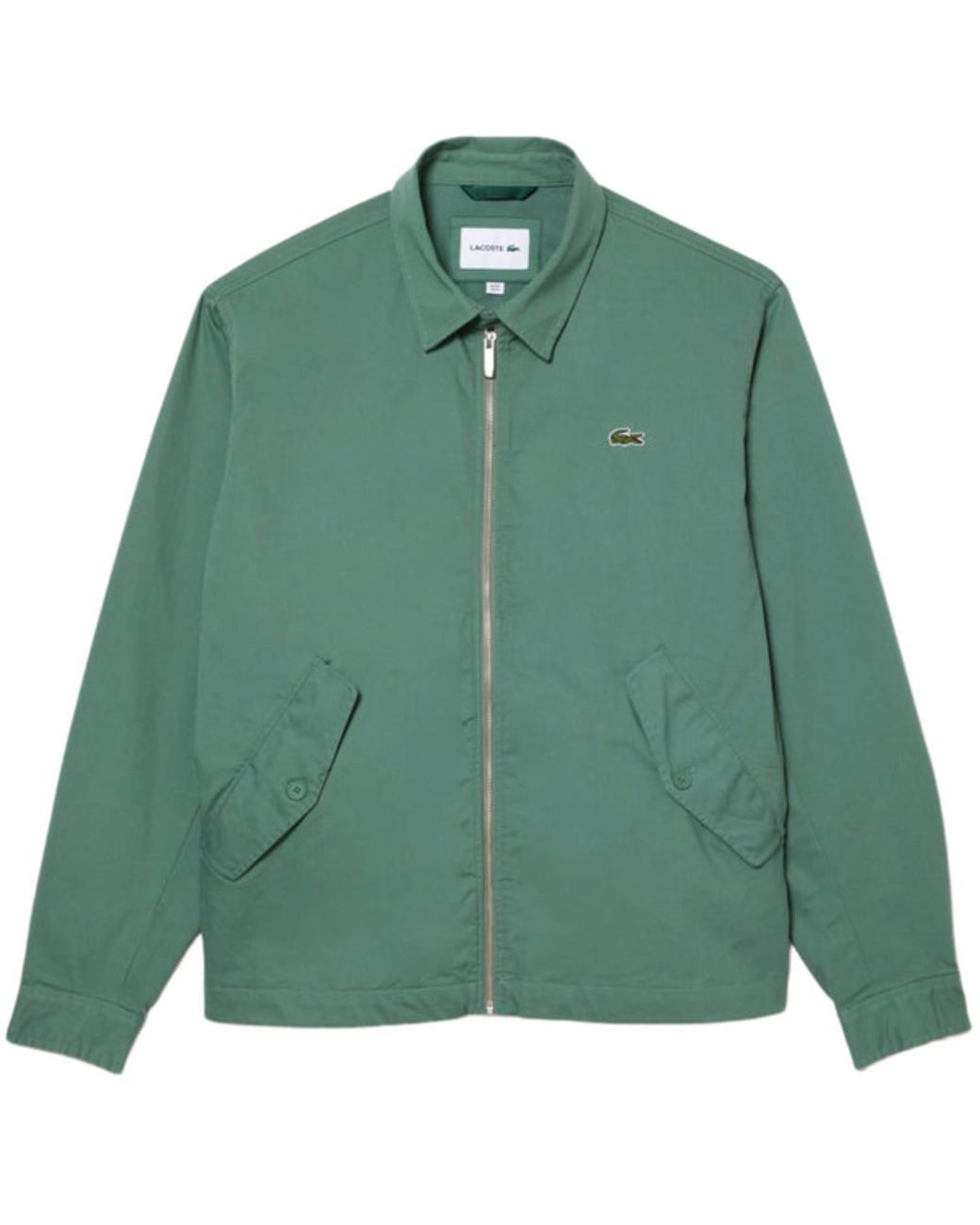 Lacoste Short Zippered Organic Cotton Gabardine Jacket in Green for Men |  Lyst