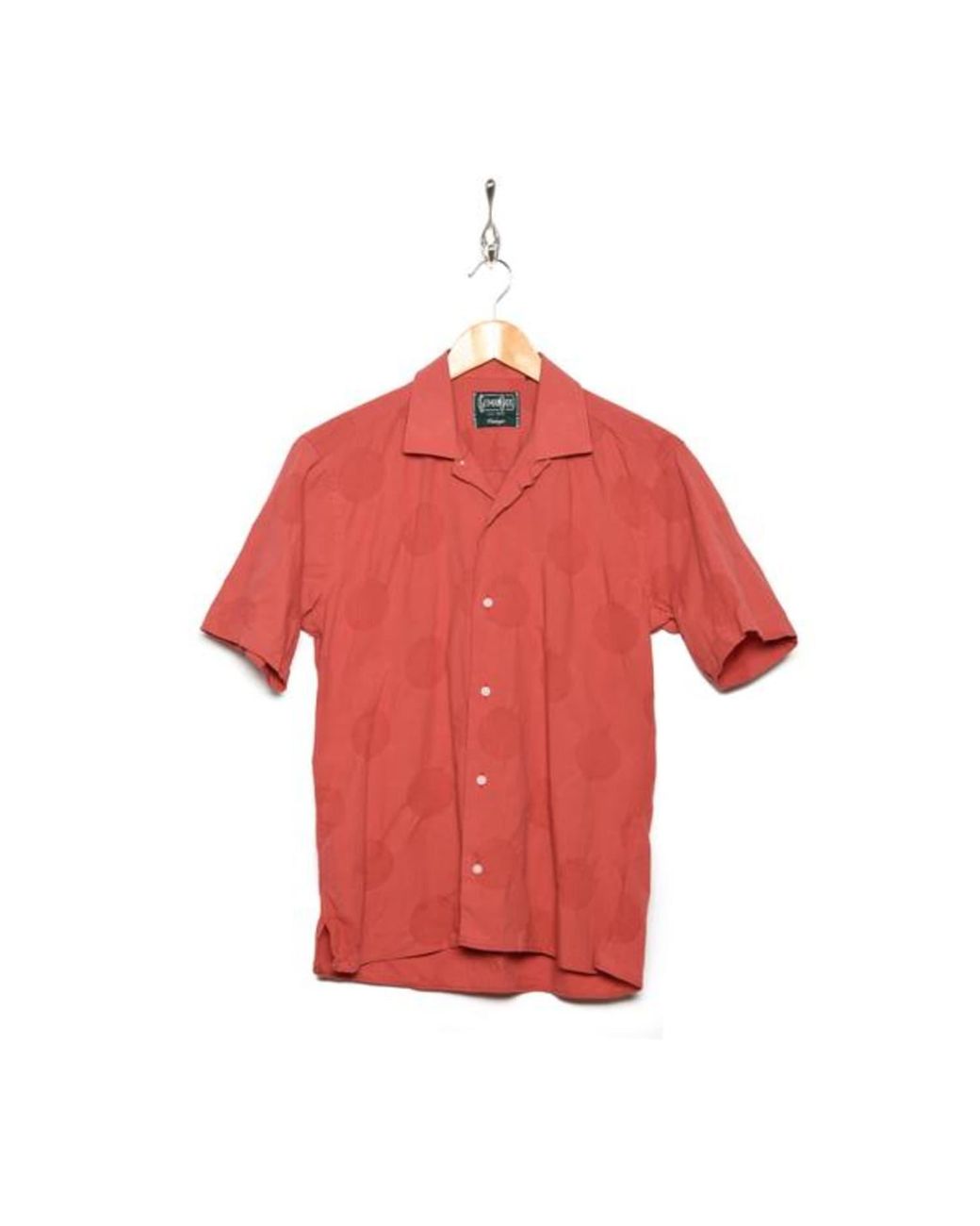 Gitman Vintage Vintage Camp Shirt Coral Jacquard Dots in Red for Men | Lyst