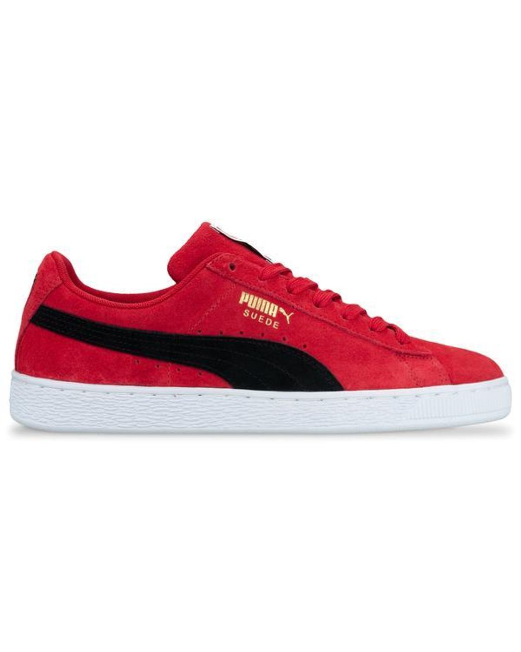 PUMA Suede Classic Trainers Ribbon Red Black for Men | Lyst