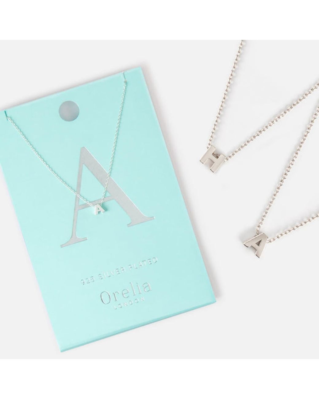 Orelia London Initial Necklace in Blue | Lyst