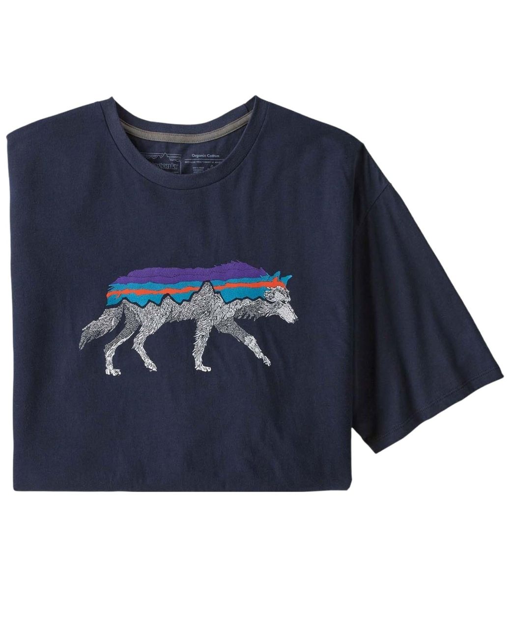 Patagonia T-shirt Back Good Organic Uomo New Navy/wolf in Blue for Men |  Lyst