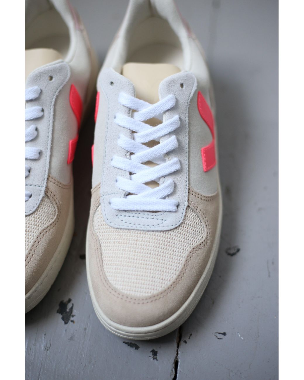 Veja V 10 Rose Fluro Suede Sneakers | Lyst