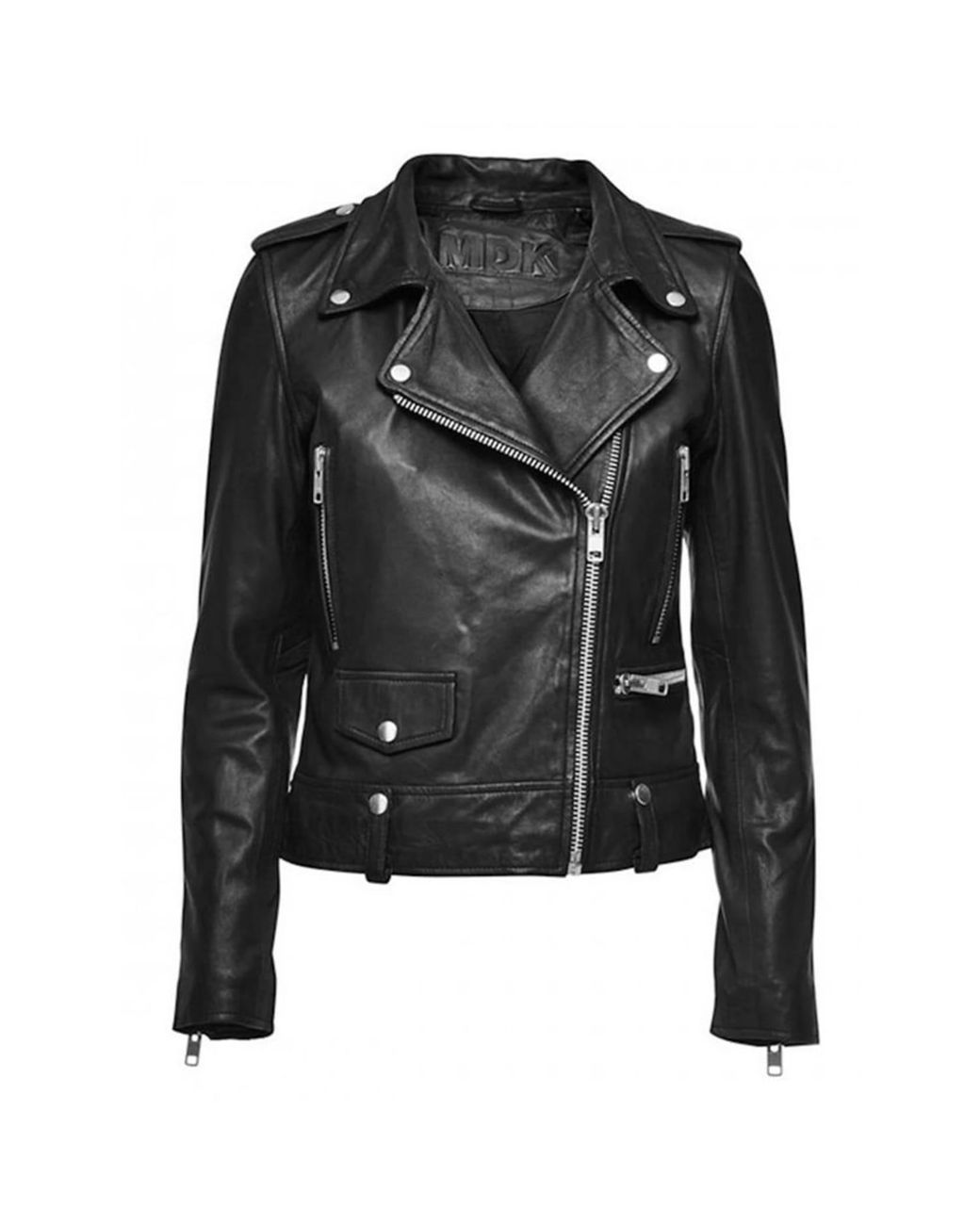Mdk Black Seattle Leather Jacket | Lyst