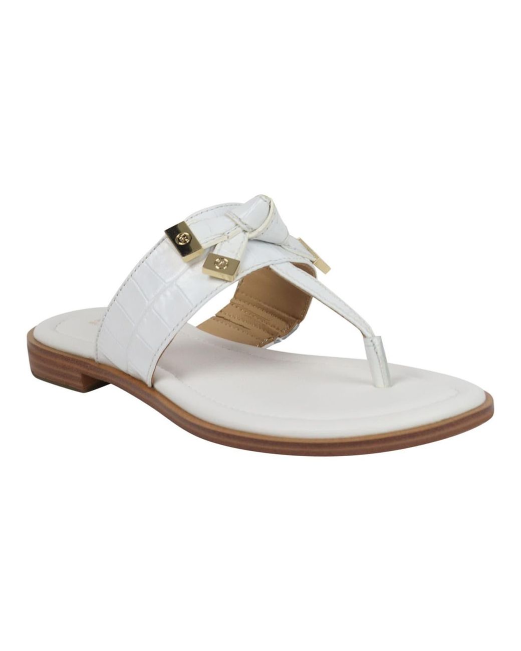 Michael Kors White Ripley Leather Thong Slide for Men Lyst UK