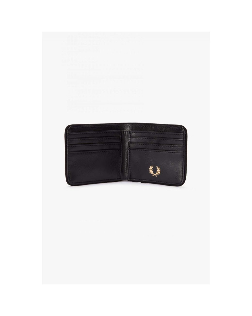 Fred Perry Arch Branded Billfold Wallet Black | Lyst