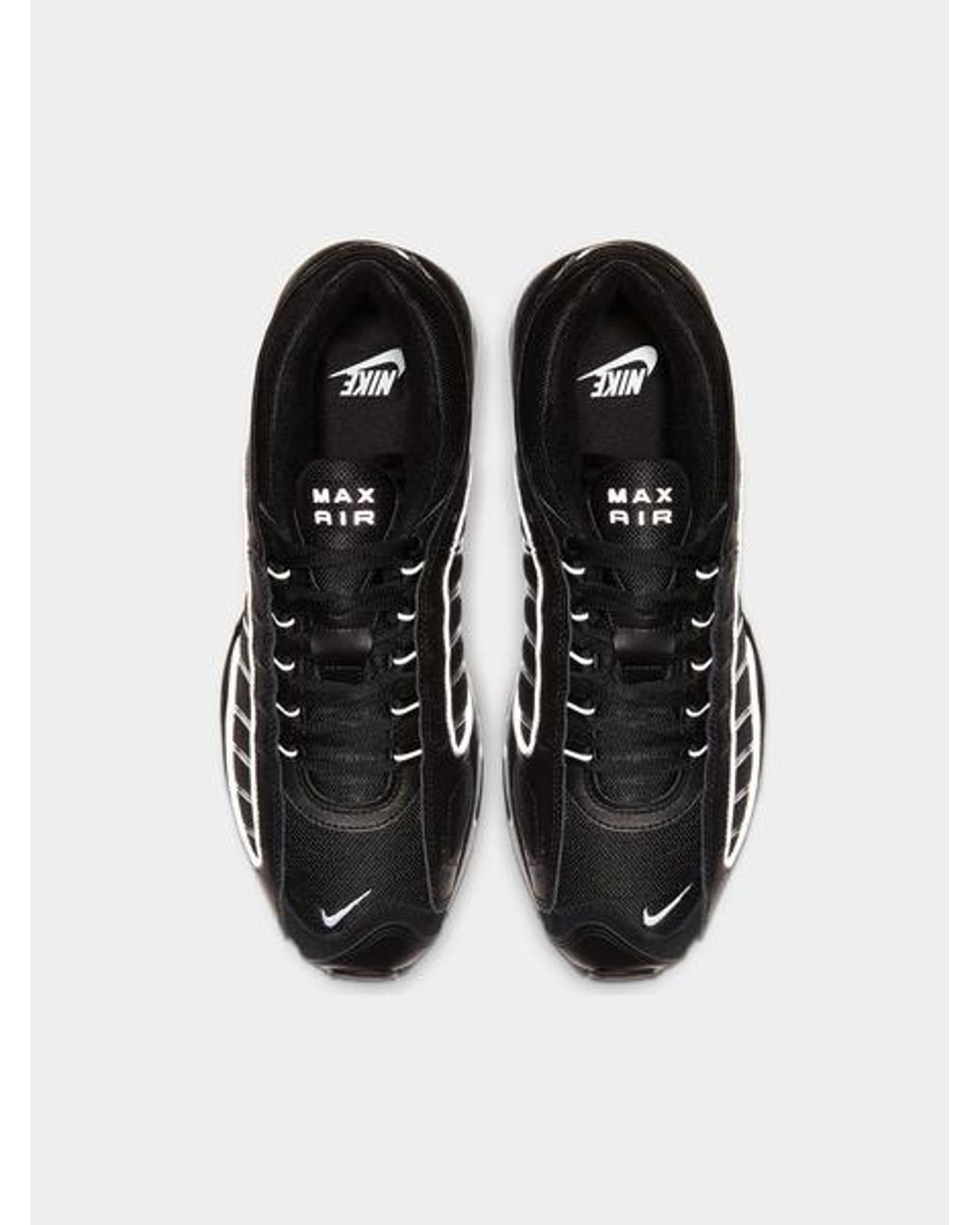 nike tailwind black and silver