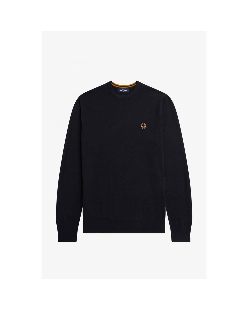 Fred Perry K9601 Classic Crew Neck Jumper in Blue for Men | Lyst