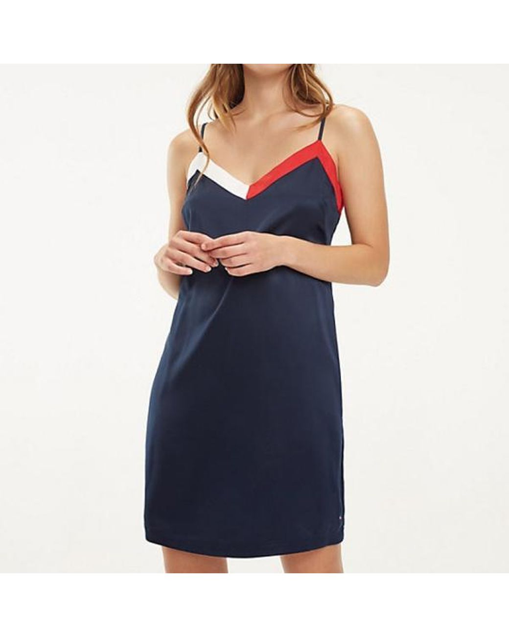 navy satin nightdress
