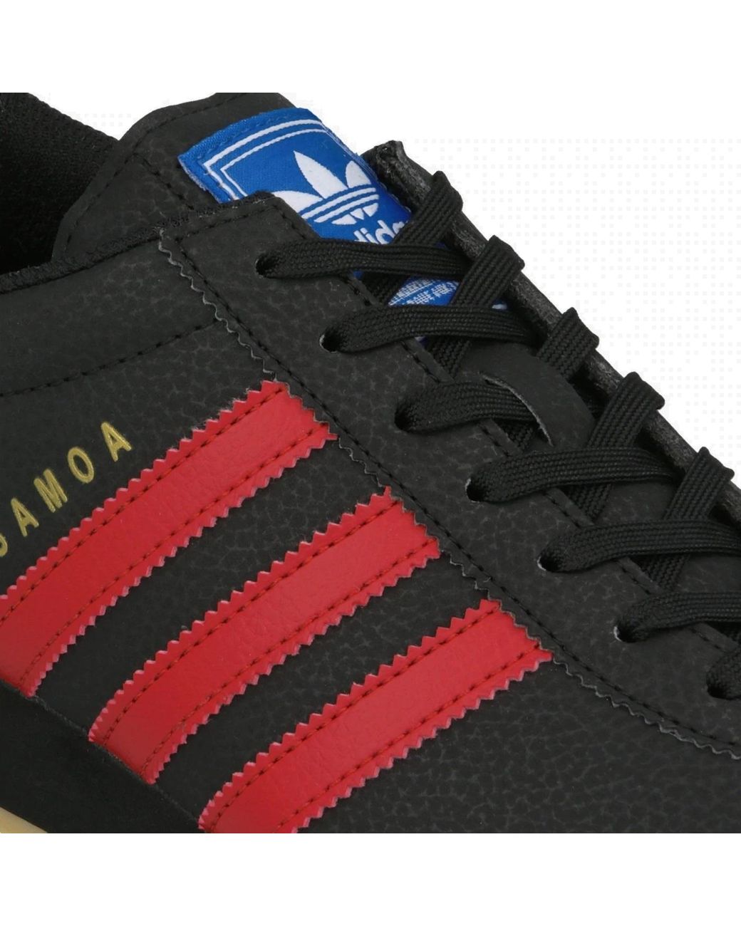 adidas Rubber Samoa Black & Scarlet Sneaker for Men | Lyst UK