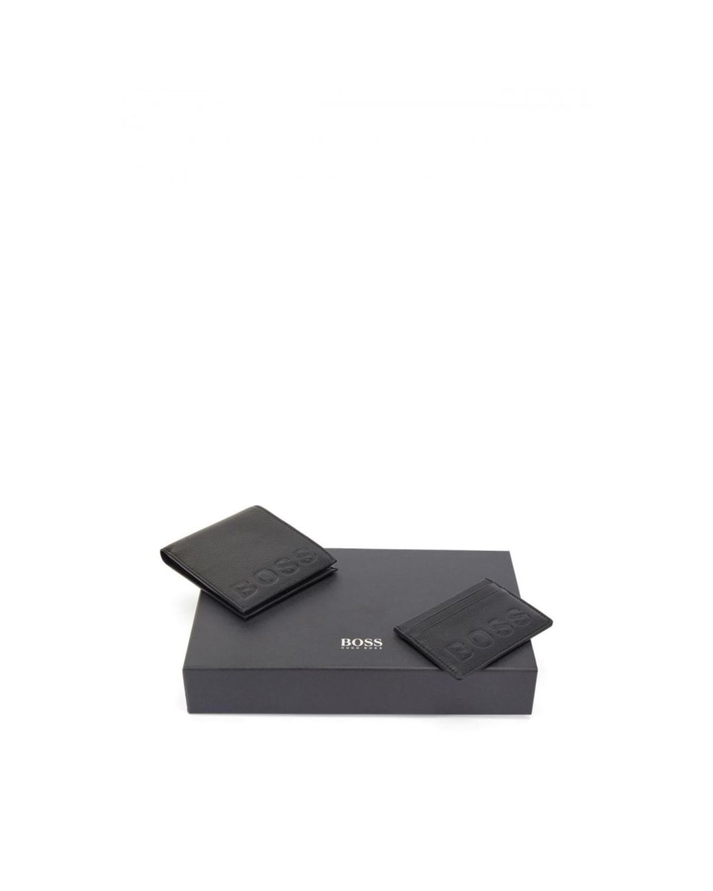 BOSS by HUGO BOSS Gbbm 8cc S Card Bold Card Holder And Wallet Gift Set in  Gray for Men | Lyst