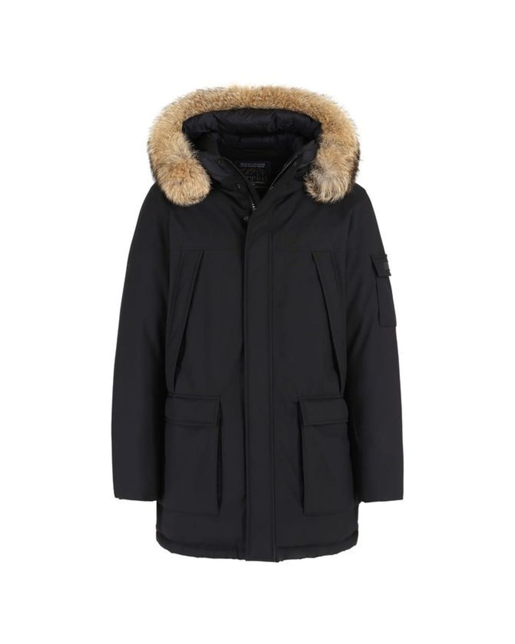 Schwarzer Parka