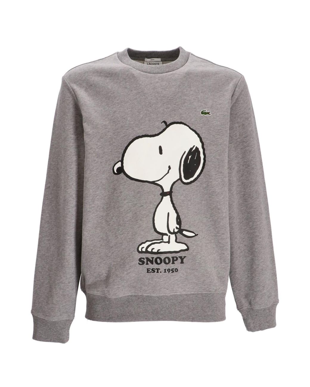 Lacoste X Peanuts Crew Neck Sweatshirt Grey in Gray for Men | Lyst