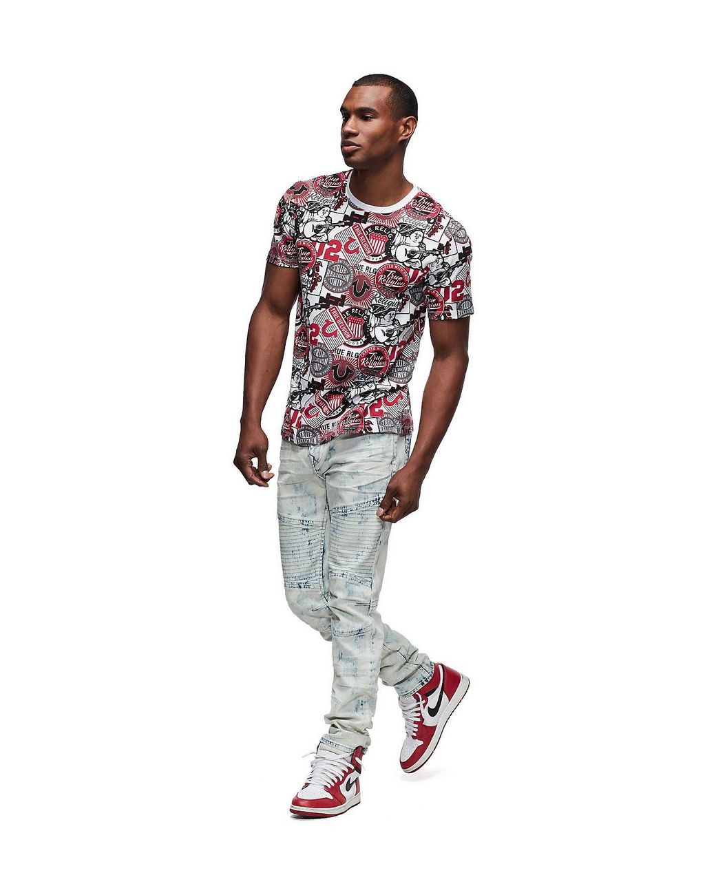 True Religion Ss Patch All Over Print Tee in Red for Men | Lyst True Religion Ss Patch All Over Print Tee in Red for Men | Lyst
