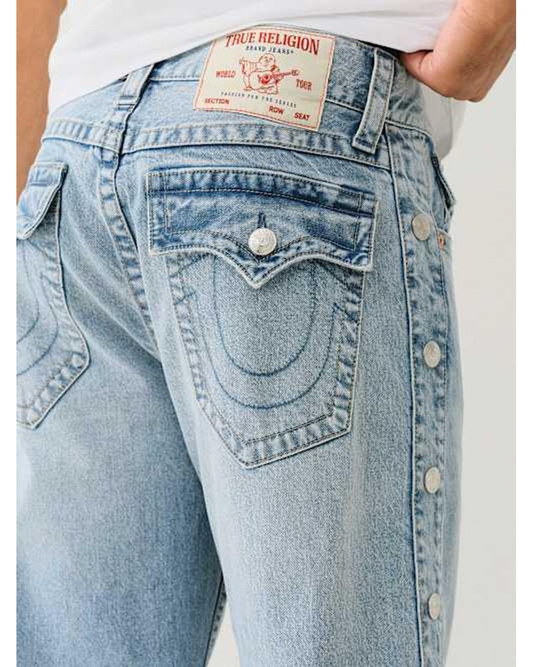 TRUE RELIGION Vinny Snap Tearaway Ultra Baggy Jean in Blue for Men