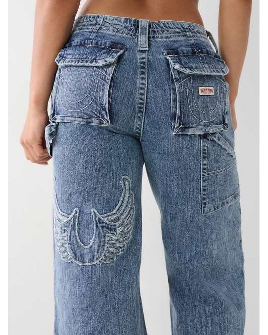 True Religion Jessie Utility Super Baggy Jean in Blue | Lyst