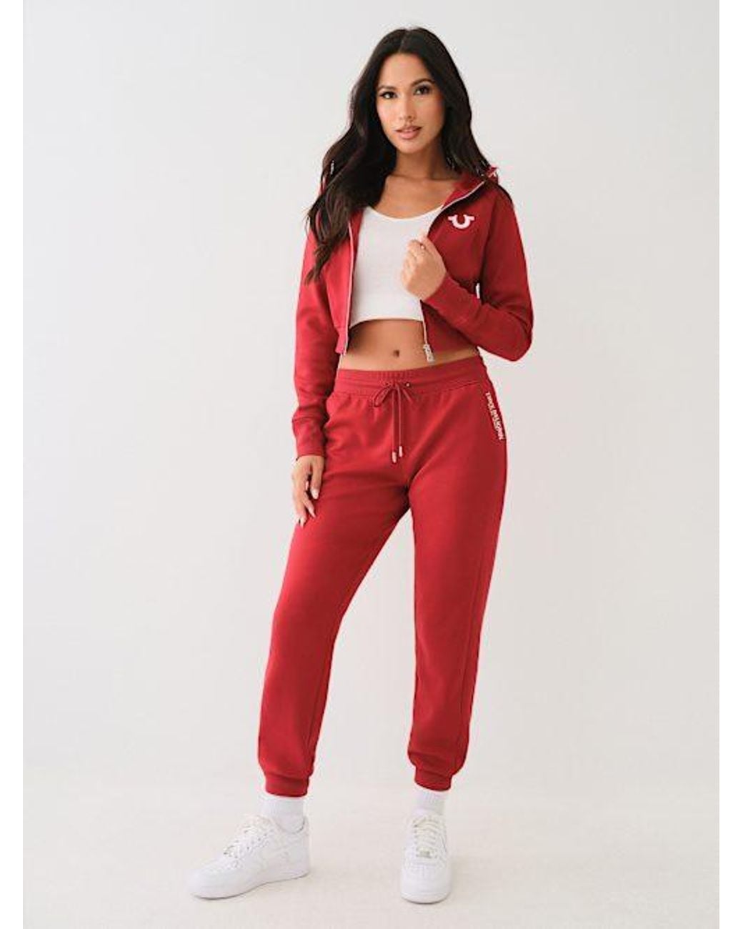 True Religion Red Logo Track Jogger
