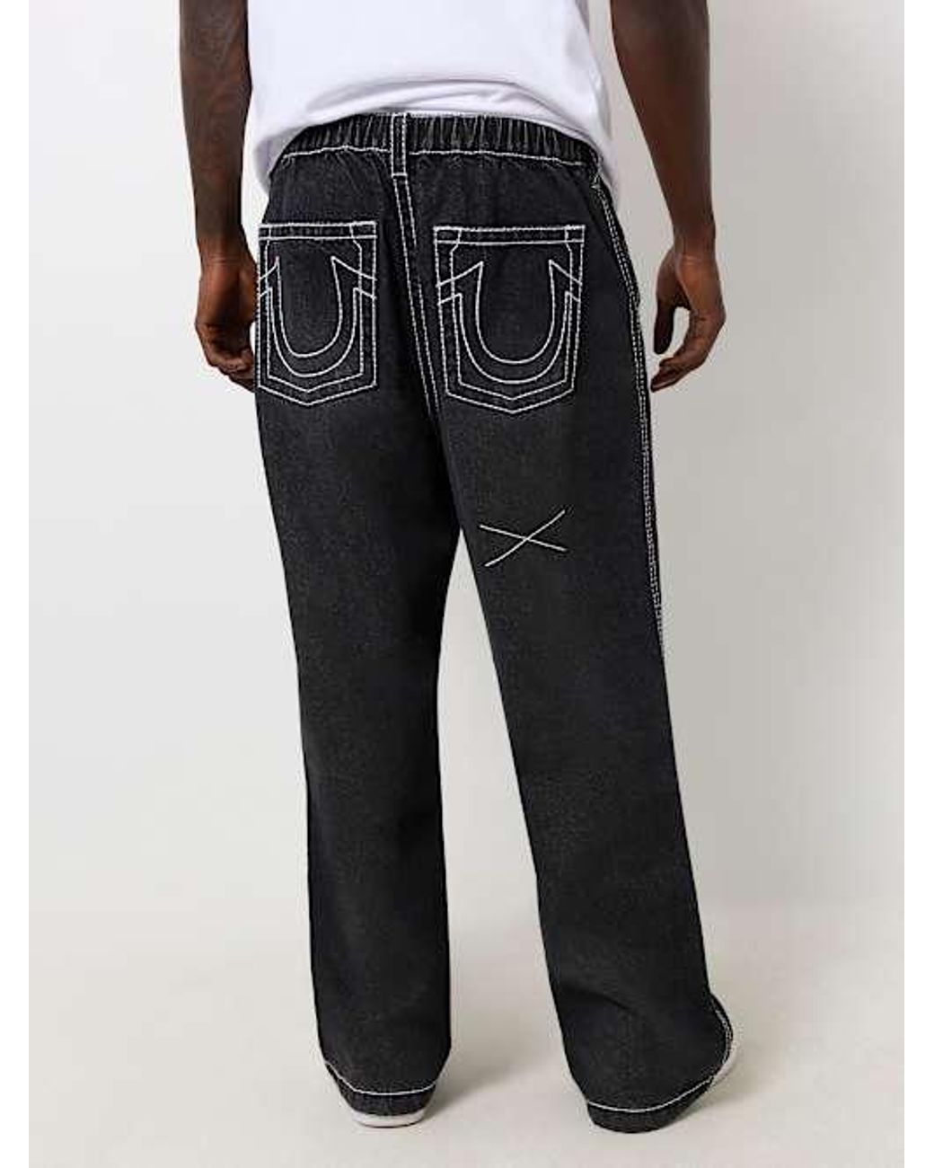 TRUE RELIGION Vinny Ultra Baggy Jogger Jean in Black | Lyst