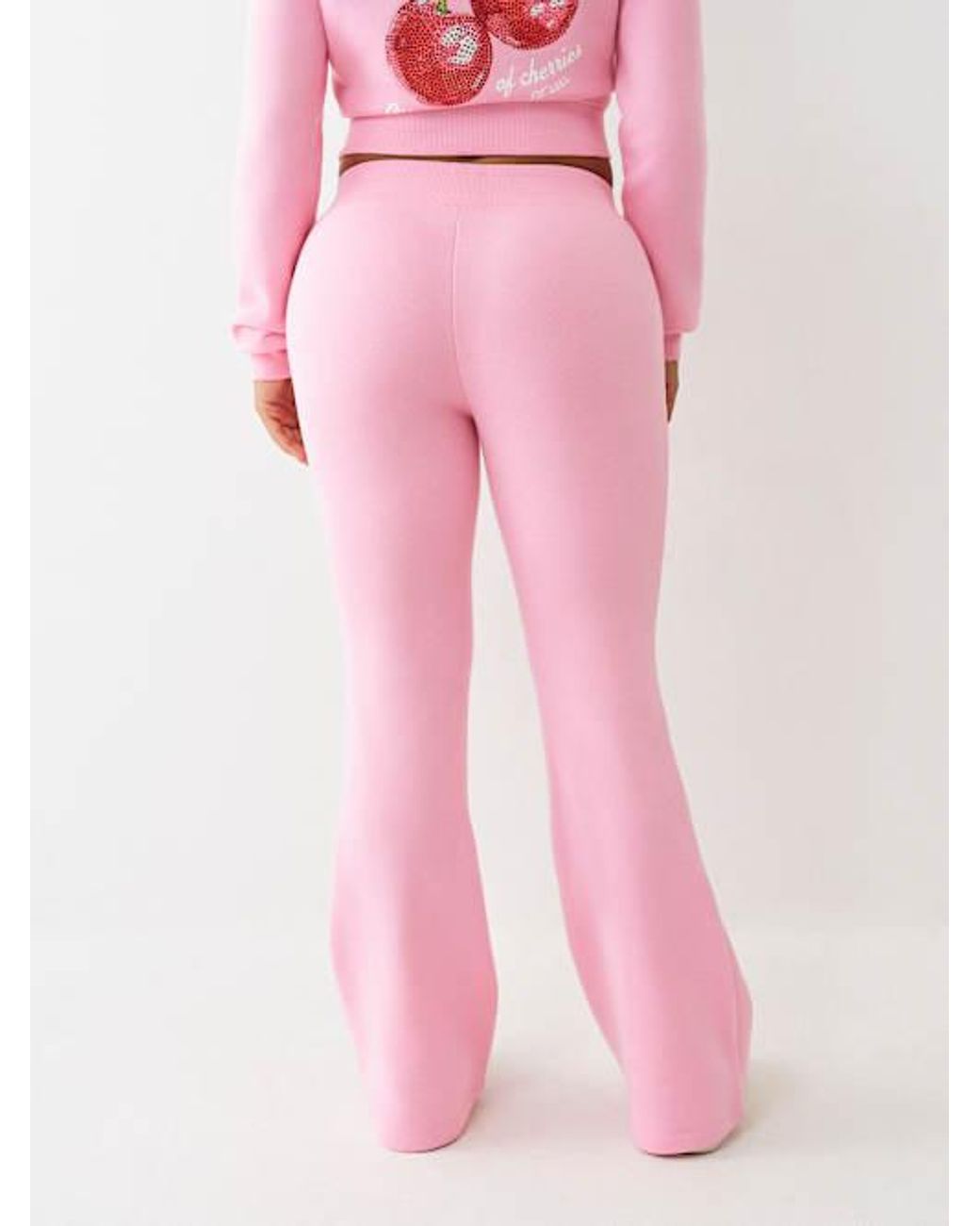 TRUE RELIGION Cherry Bootcut Sweatpant in Pink | Lyst