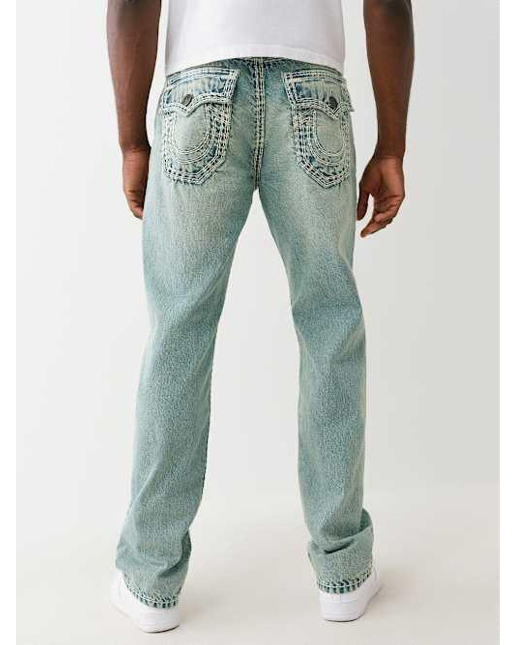 TRUE RELIGION Ricky Green Super Qt Straight Jean for Men | Lyst