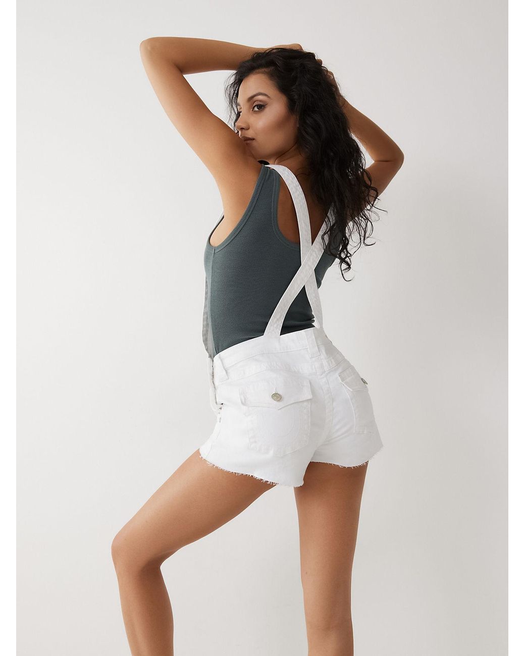True Religion Denim Short Overall in 