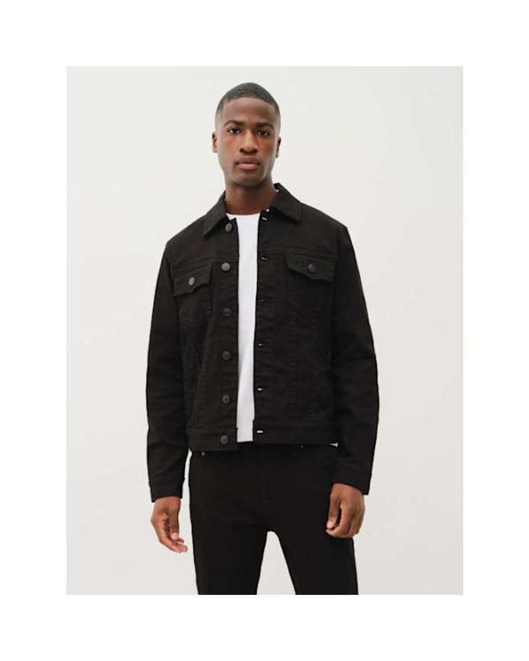 True Religion Black Denim Trucker Jacket for men