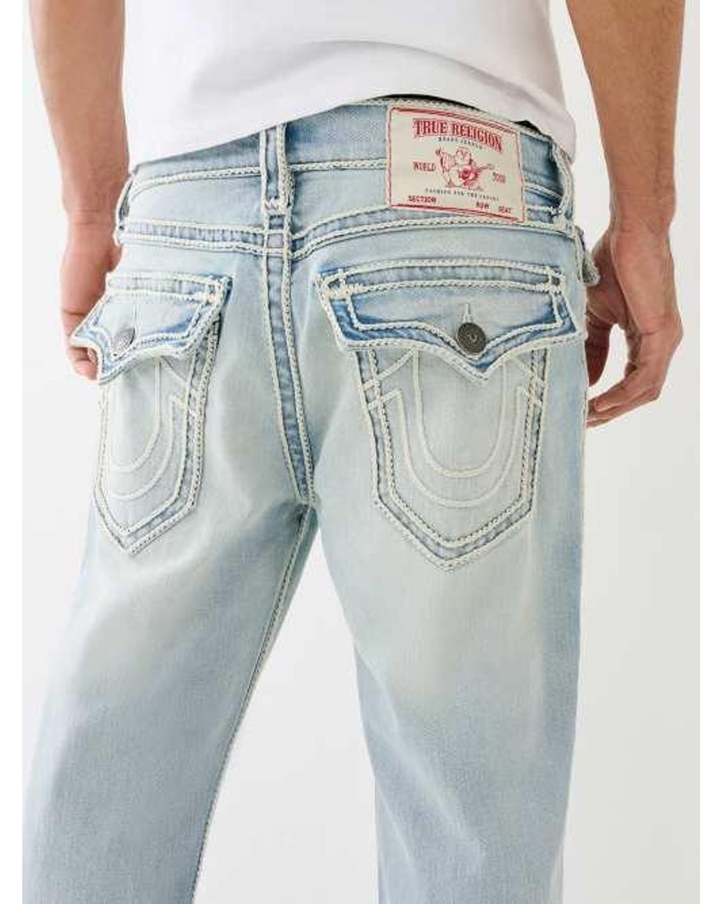 True Religion Ricky Rope Stitch Flap Jean Straight Jean in