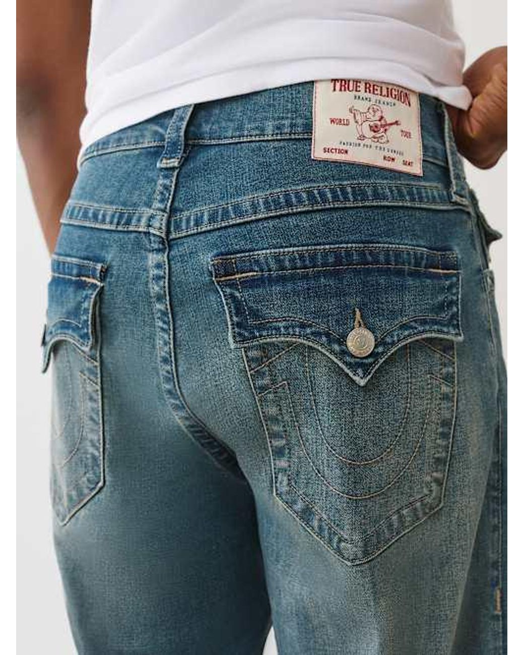 True Religion Blue Vinny Flap Ultra Baggy Jean 34" for men