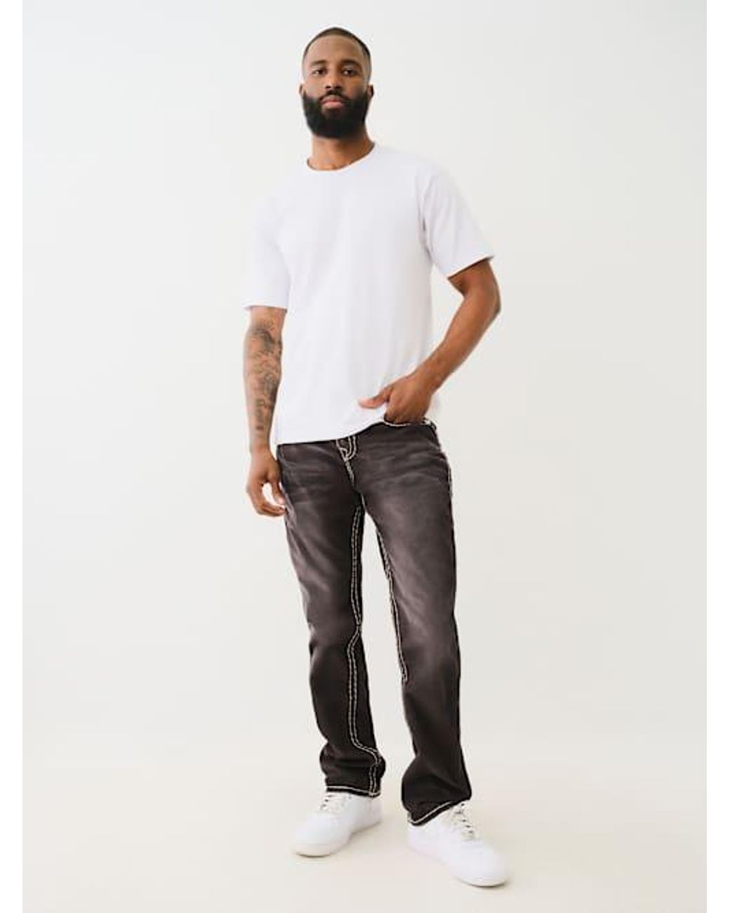 TRUE RELIGION Ricky Super T Micro Corduroy Straight Pant for