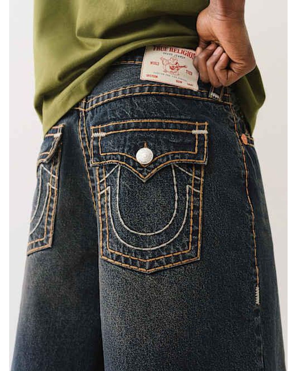 True Religion Mikey Super T Baggy Af Short | Lyst