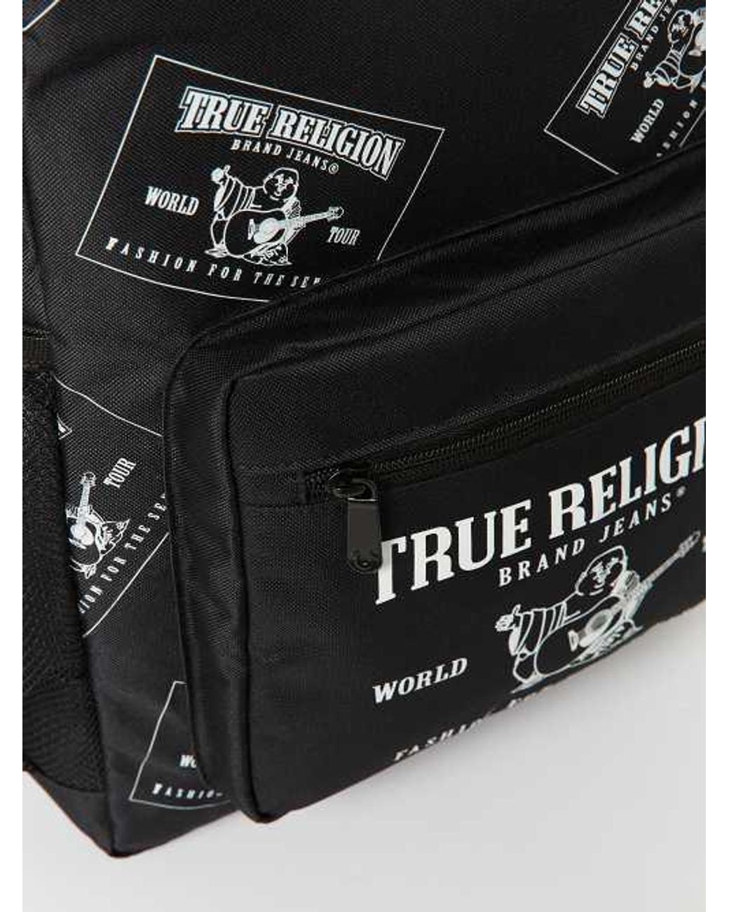 TRUE RELIGION バッグ 新品タグ付き TRUE RELIGION Logo Print Backpack in Black | Lyst