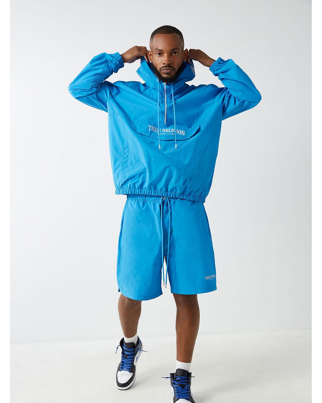 True Religion Half Zip Windbreaker in 