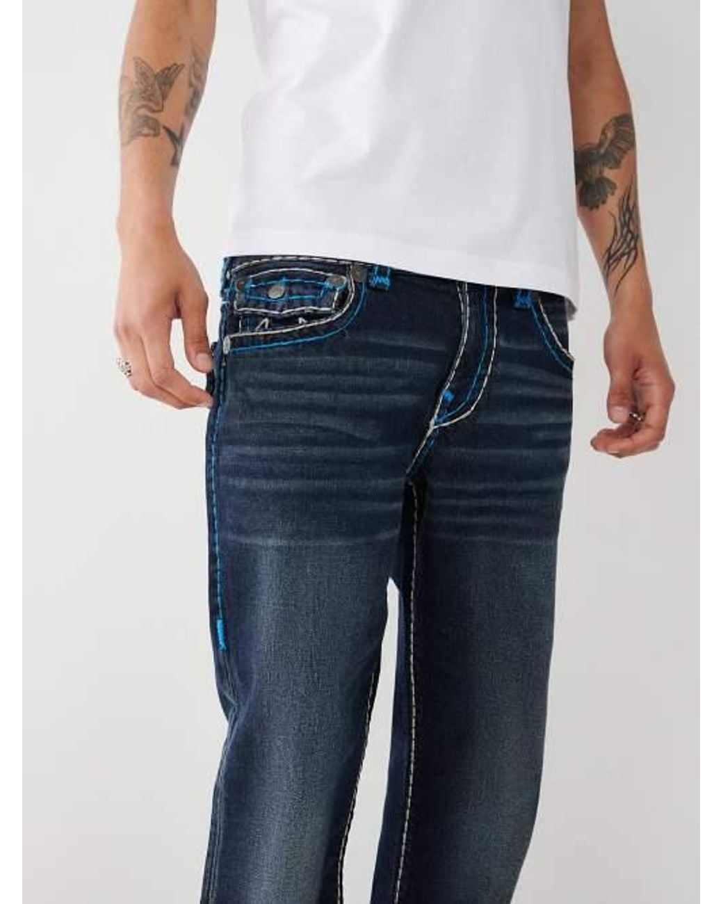 TRUE RELIGION Billy Super T Stitch Bootcut Jean in Blue for Men | Lyst