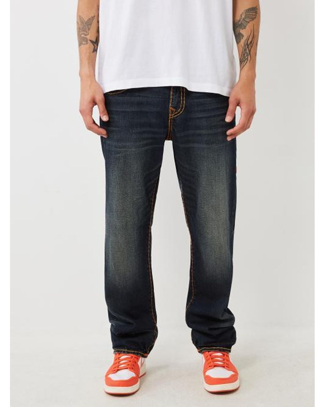 True Religion Ricky Triple Logo Super T Straight Jean in True Religion Ricky Triple Logo Super T Straight Jean in