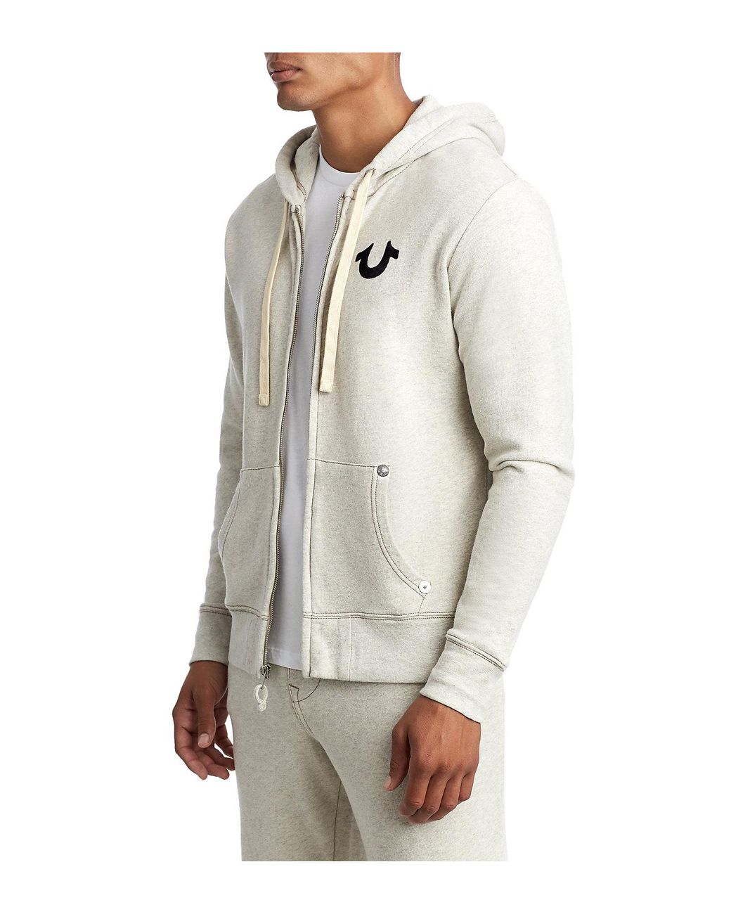 True Religion Flocked Buddha Zip Up Hoodie for Men Lyst