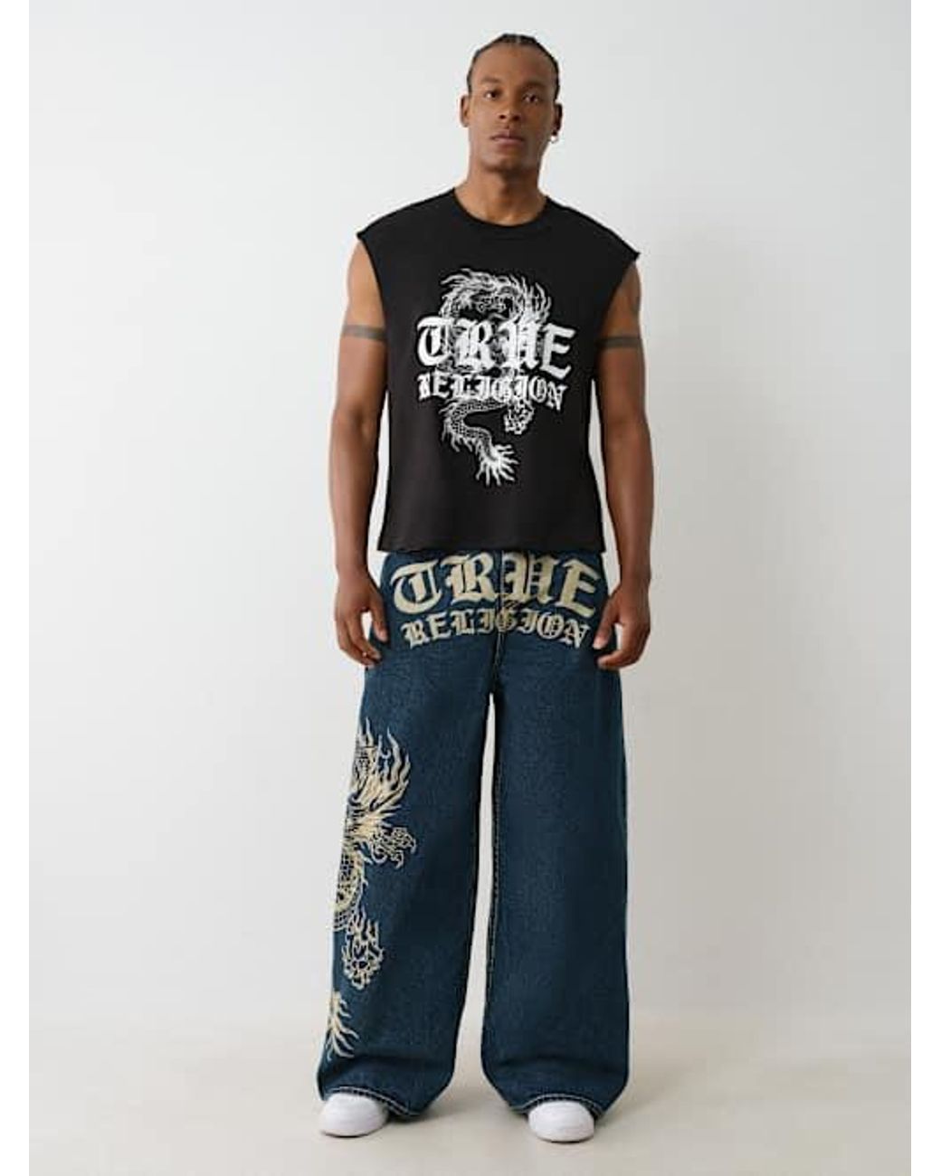 【TRUE RELIGION】★ジーンズ★ MIKEY BIG T FLAP DRAGON 32IN True Religion Mikey Big T Flap Jean Dragon 32in in Blue | Lyst