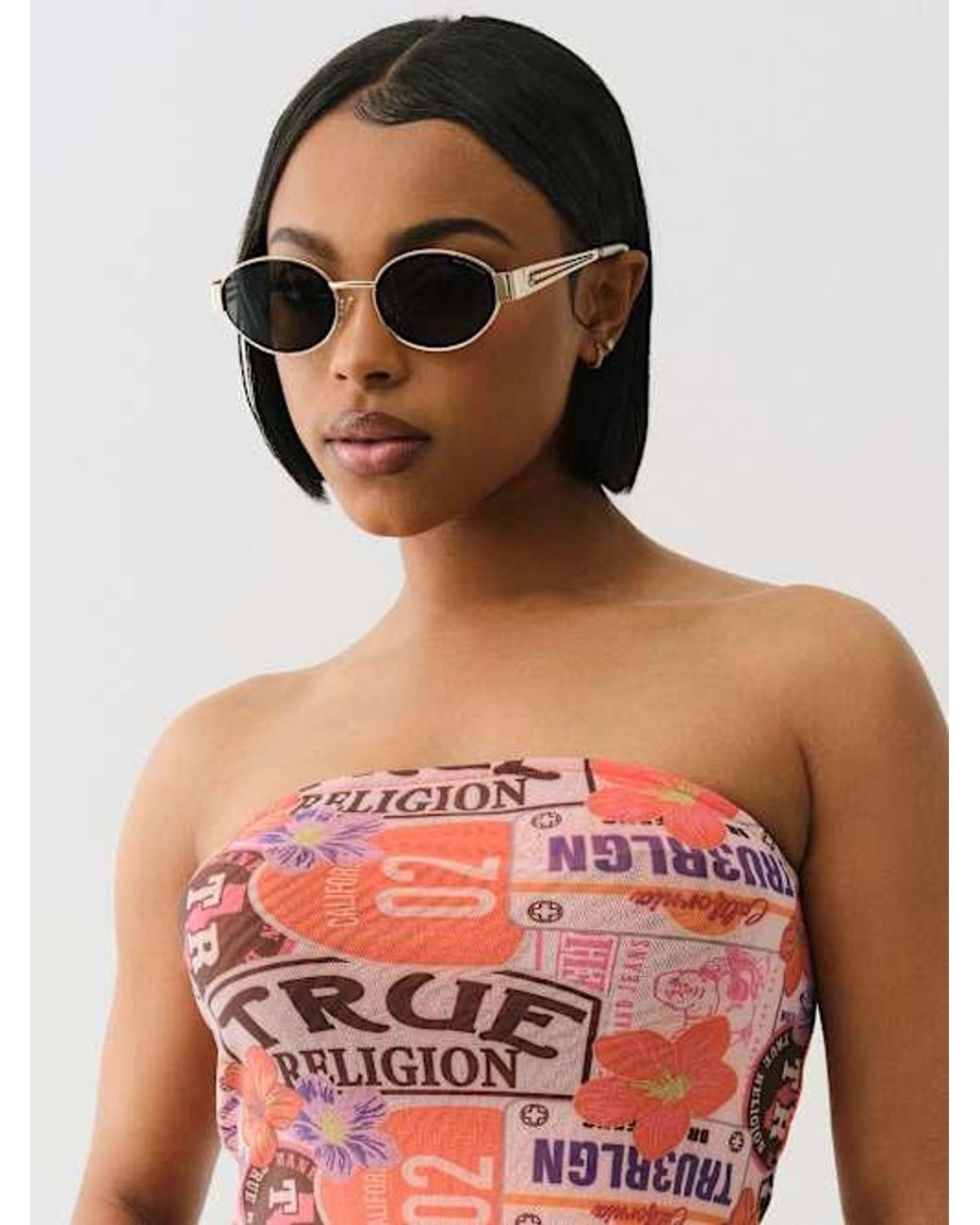 TRUE RELIGION Oval Sunglasses | Lyst display picture 1