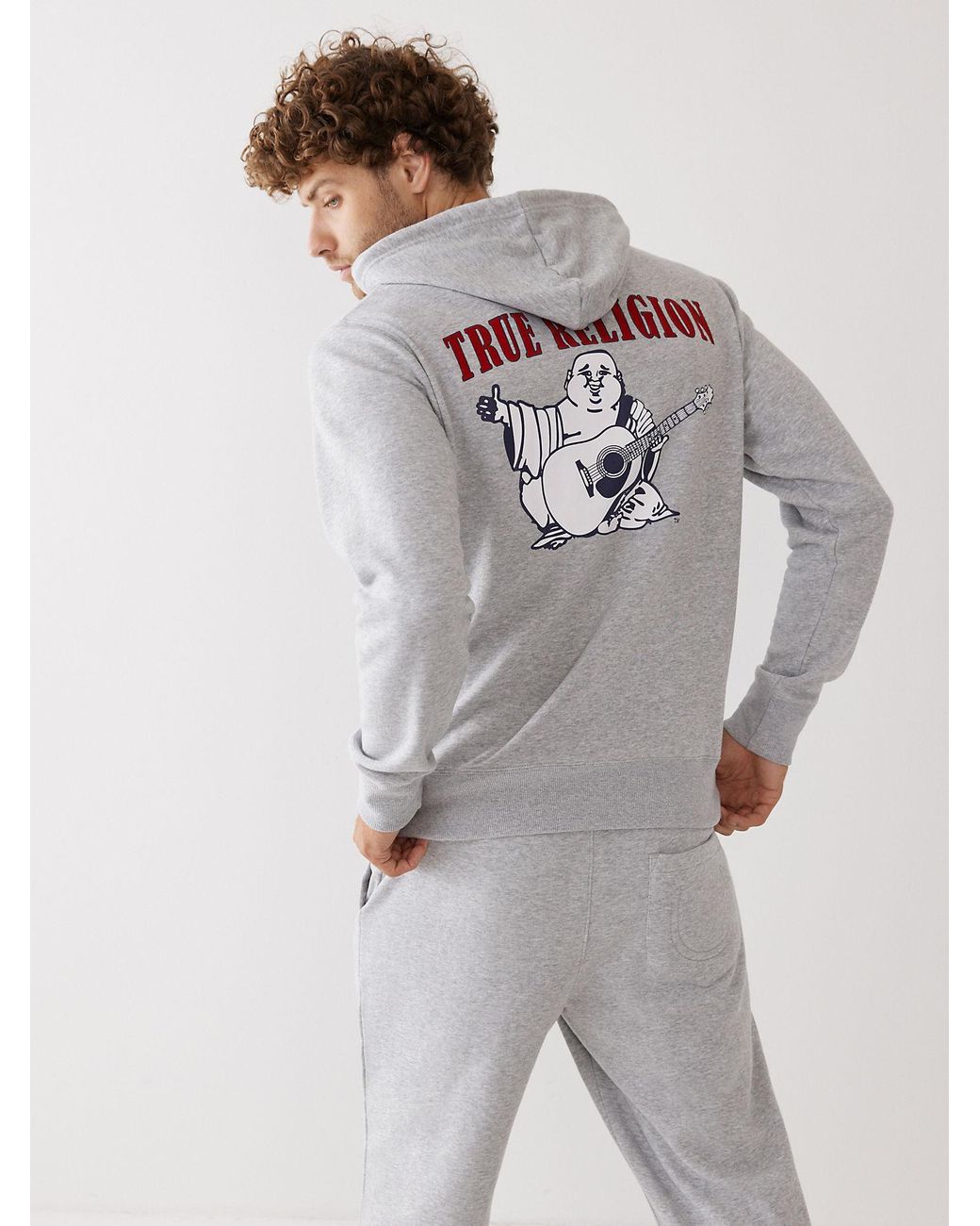 True Religion Heritage Buddha Hoodie in Gray for Men Lyst