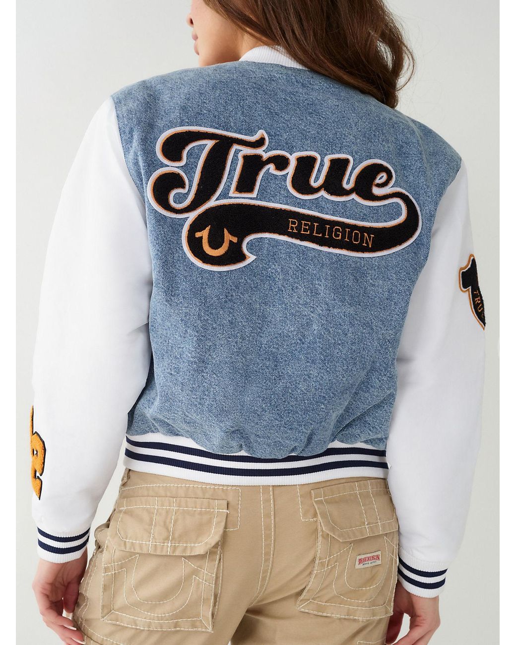 True religion 2025 varsity jacket blue
